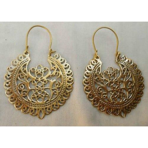 Brass Round Earrings 02