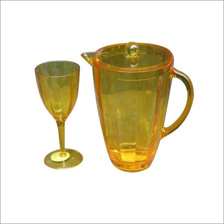 Depression Plastic Jug & Glass Set