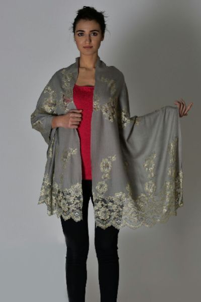 Australian Lace Fine Wool Stole 06