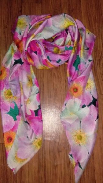 Digital Print 100% Pareo Silk Stole 01