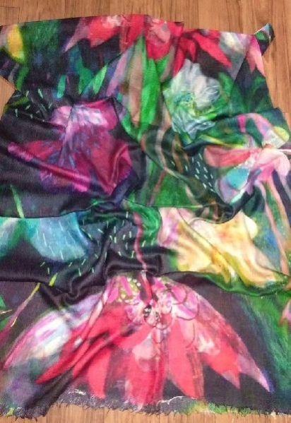 Digital Print Fine Wool Stole 01