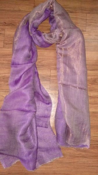 Reversible Zari Fine Wool Stole 06