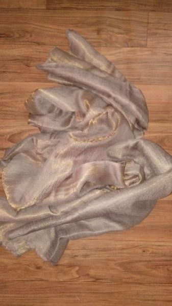 Reversible Zari Fine Wool Stole 02