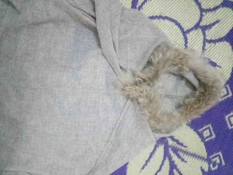 Thick Wool Pashmina Fur Collar Wrap Stole 02