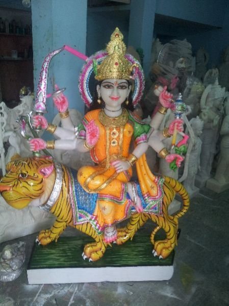 Marble Durga Statue 04
