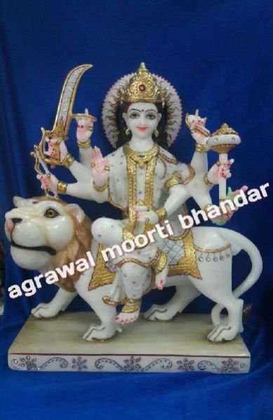 Marble Durga Statue 09
