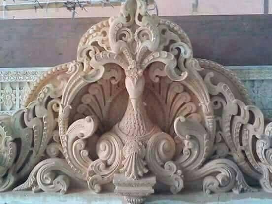 Marble Peacock Statue 02