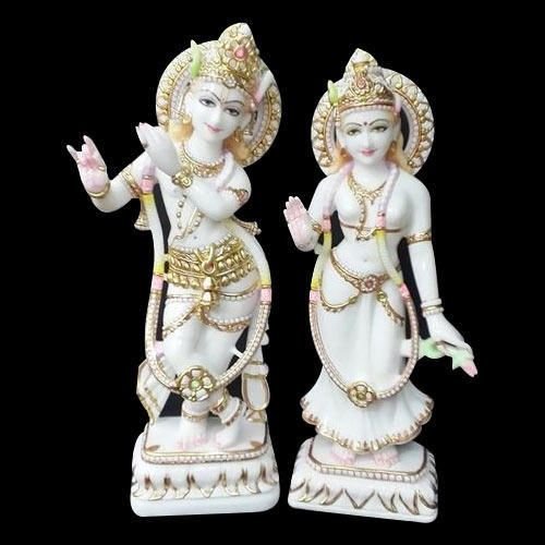 Marble Radha Krishna Statue 02