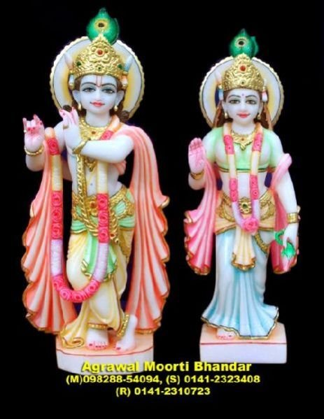 Marble Radha Krishna Statue 04