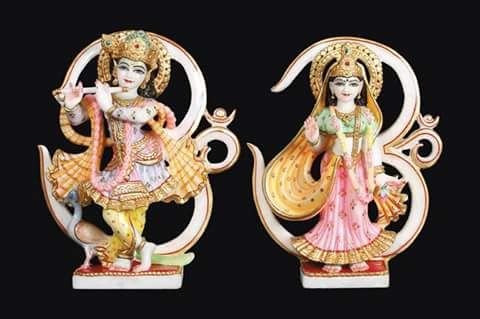 Marble Radha Krishna Statue 06