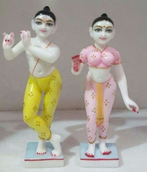 Marble Radha Krishna Statue 07