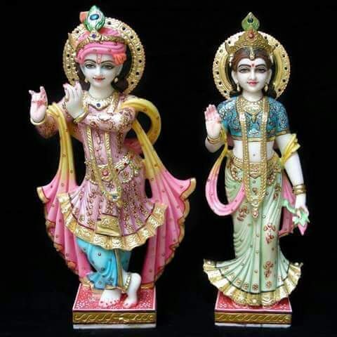 Marble Radha Krishna Statue 12