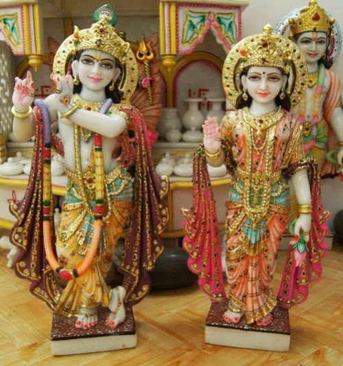 Marble Radha Krishna Statue 13