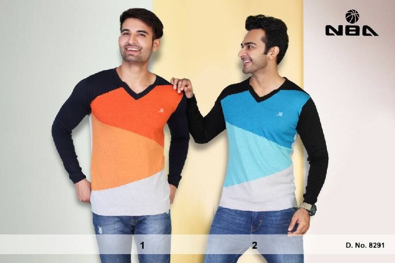 Mens V Neck T-Shirt (D. No. 8291)