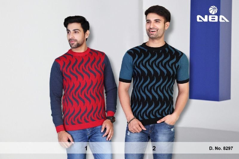 P 100 Mens Round Neck Sweater (D. No.8297)