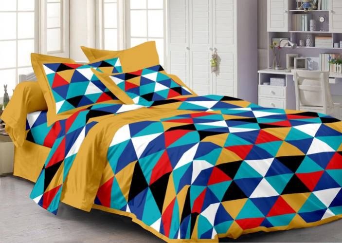 Cotton Printed Double Bed Sheet Set 05