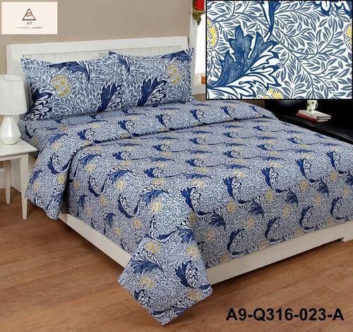 Cotton Printed Double Bed Sheet Set 03