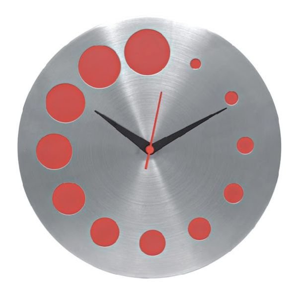 8 - R147R Red Galaxy Round Wall Clock
