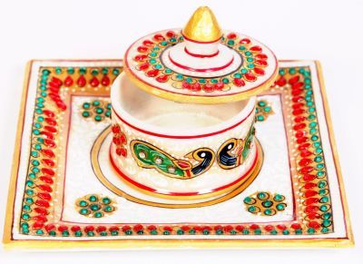 153 Marble Serving Tray With Lid