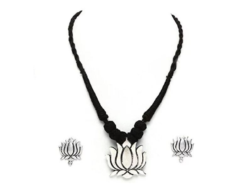 Oxidized Necklace & Earring Set 03