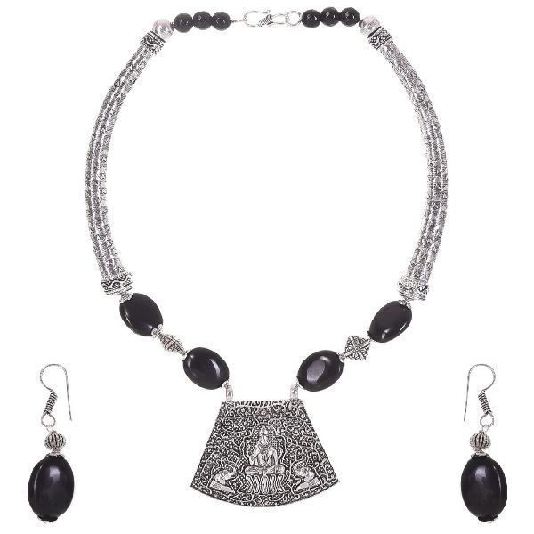 Oxidized Necklace & Earring Set 05