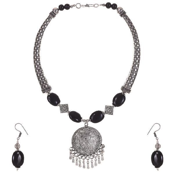 Oxidized Necklace & Earring Set 12