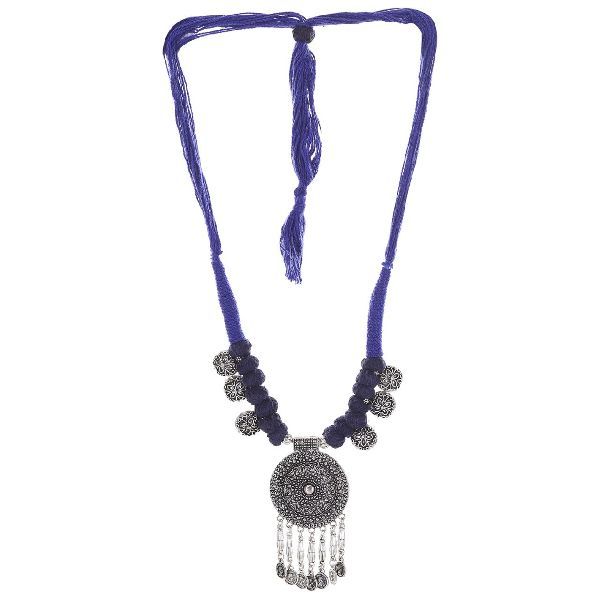 Oxidized Pendant & Earring Set 02