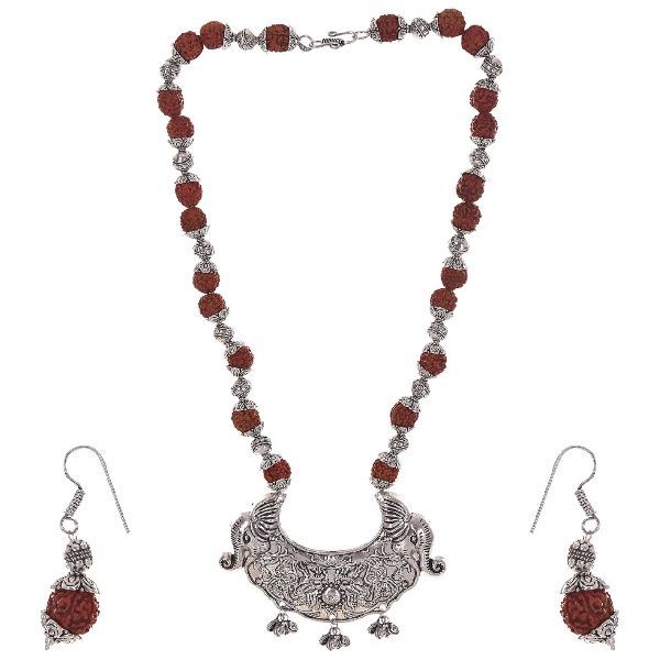 Oxidized Pendant & Earring Set 06