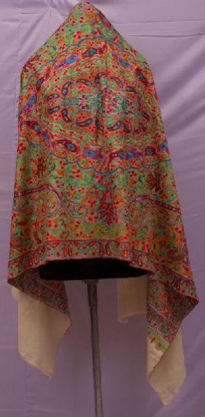 Ladies Cream Pashmina Shawl 01