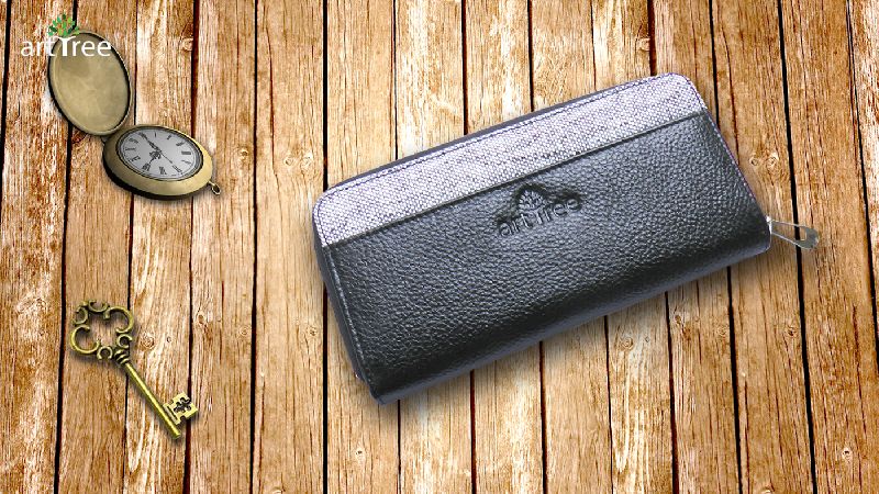 Khadi Jute & Pure Leather Wallet 01