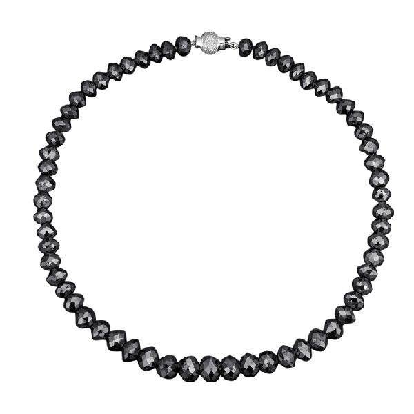 Black Polished Diamond Beads 01