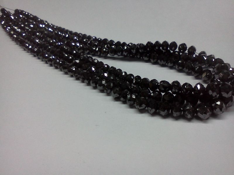 Black Polished Diamond Beads 05