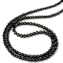 Black Polished Diamond Beads 06