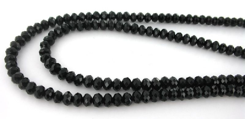 Black Polished Diamond Beads 10