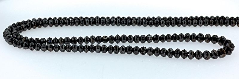 Black Polished Diamond Beads 16