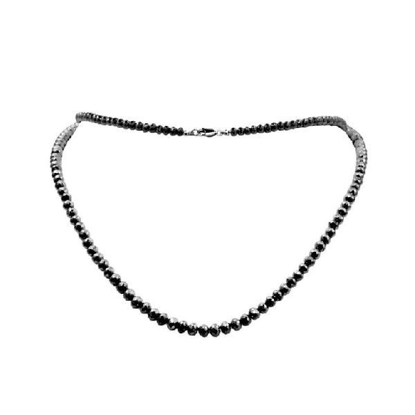 Black Polished Diamond Beads 17