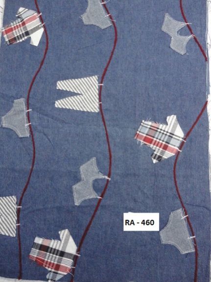RA-460 Denim Patchwork Fabric
