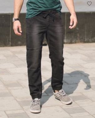 Ahoy Black Denim Joggers