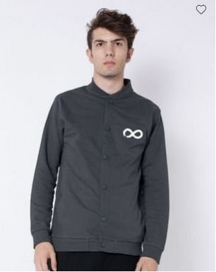 Infinity Buttoned Bomber Jacket