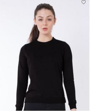 Jet Black Crew Neck Sweatshirt