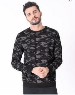 Meteor Grey Camouflage Crew Neck Sweatshirt