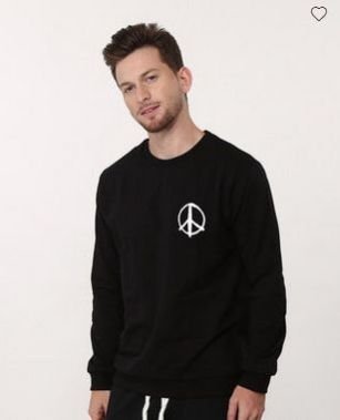 Peace Symbol Crew Neck Sweatshirt