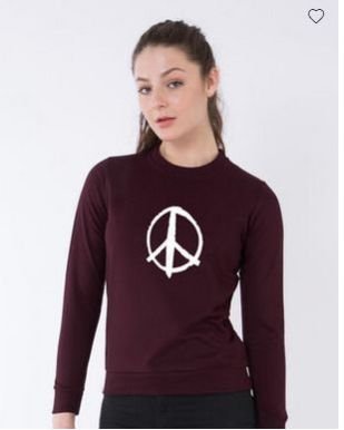 Peace Symbol Crew Neck Sweatshirt