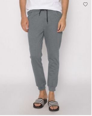 Smoke Grey Melange Round Pocket Jogger