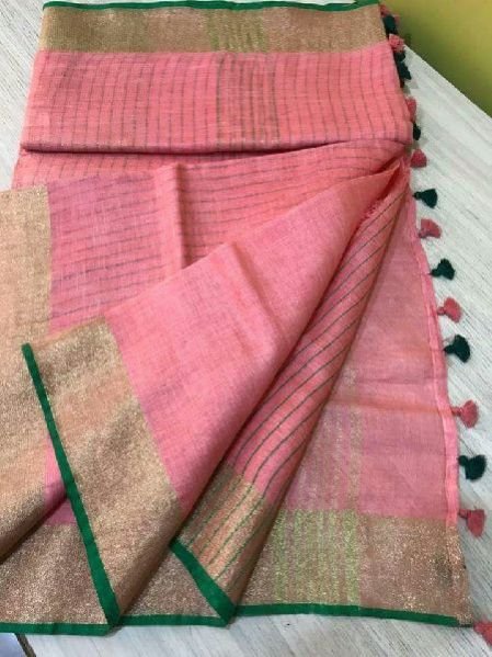 Pure Silk Linen Sarees 06