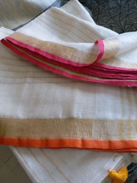 Pure Silk Linen Sarees 07