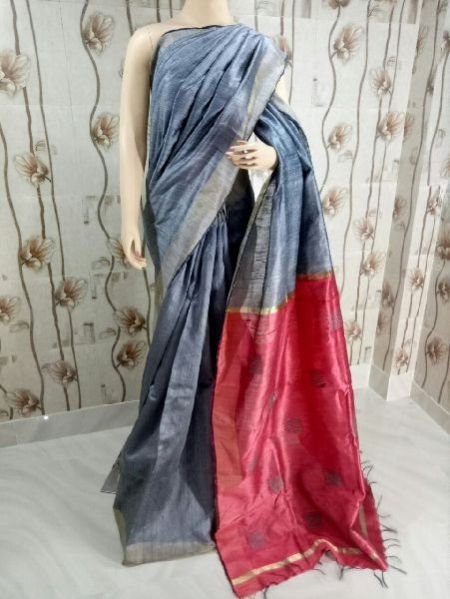Tusser Dupion Handloom Raw Silk Sarees 01