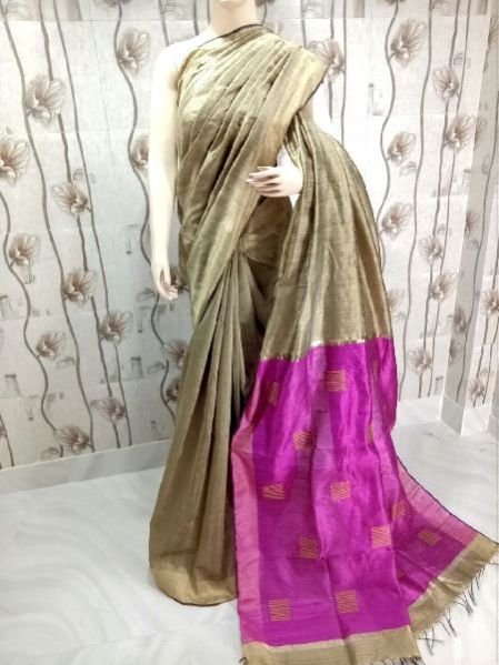 Tusser Dupion Handloom Raw Silk Sarees 06
