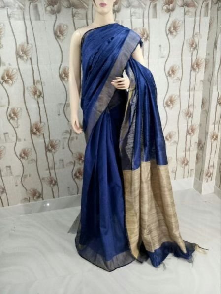 Tusser Dupion Handloom Raw Silk Sarees 09