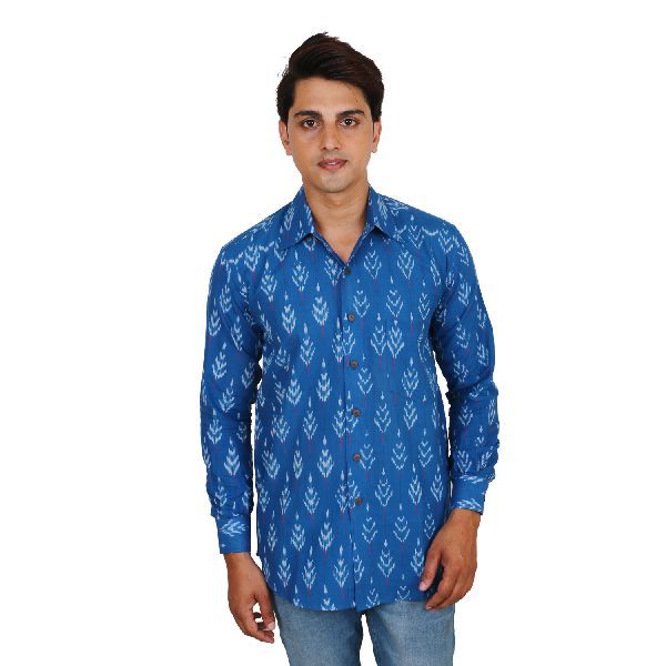 Blue Printed Shirt